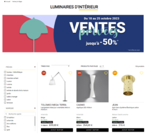 entêtes de listing par Solusquare Commerce Cloud